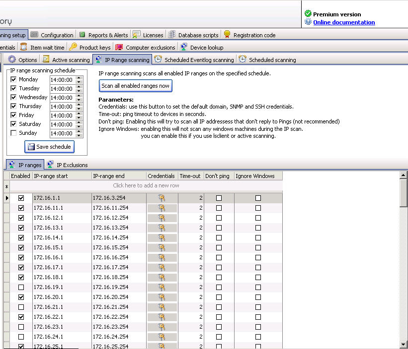 Scheduled IP range scan is not working, at shedule... Lansweeper Community 47732
